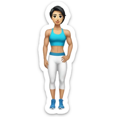 strong, stylish and ripped central asian nutrionist sticker