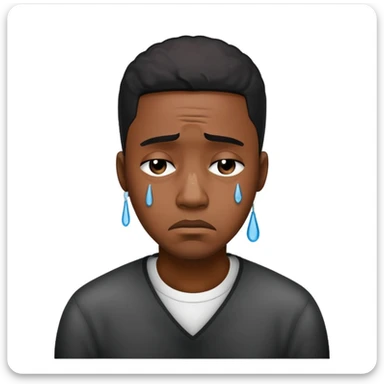 heartbroken black man sticker