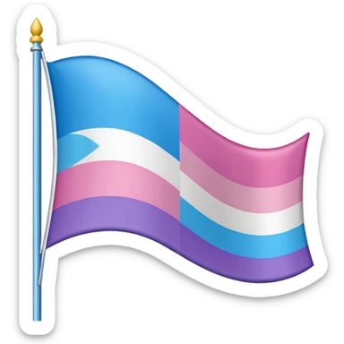 Trans flag sticker