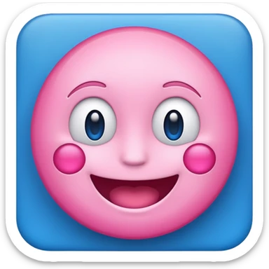 Emoji azul e rosa sticker