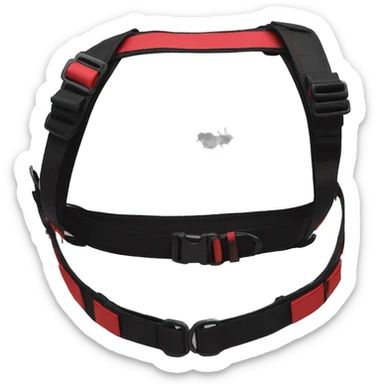 Anthro Edgy Elegant black red anthro cat harness collar cyberpunk techwear sticker