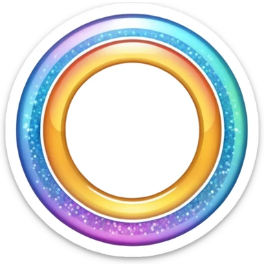 Glitter inner circle sticker