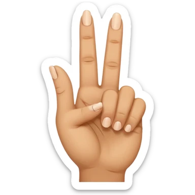 Its a meme in indai that is a hand gesture which middle finger is faced front and all finger is faced upward sticker
