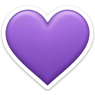  paper with Hand-drawn purple heart contur sticker