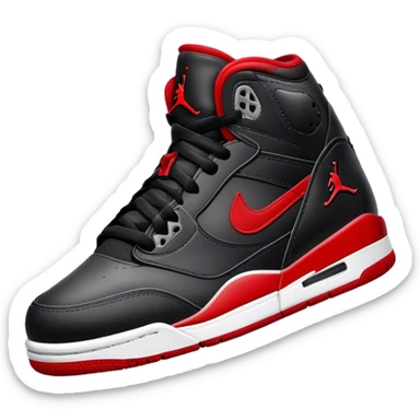 Shoes with a Jordan sign  sticker