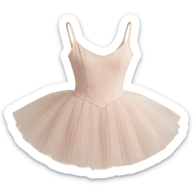 a pale pink tutu, simple and elegant, delicate fabric, soft lighting, minimalistic background sticker