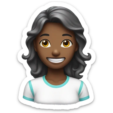 toothpaste girl sticker