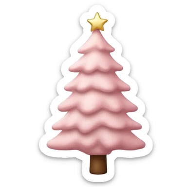 Blush pink Christmas tree  sticker