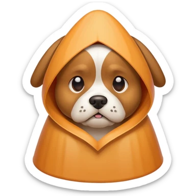 Dog wearing the cone of shame  sticker