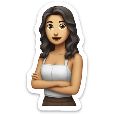 Maya Aissaoui brune arabe en train de manger une glace  sticker