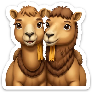 Camel hug sticker