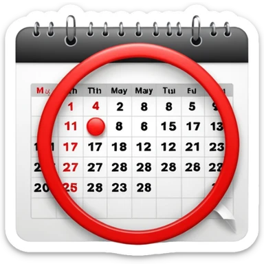 calendario en lunes sticker