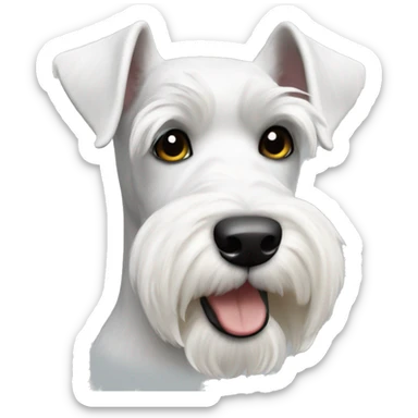 White miniature schnauzer sticker