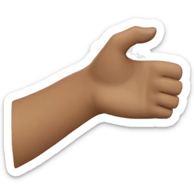 Arm extended at a 45 degree angle sticker