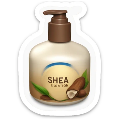 shea butter lotion bottle  sticker