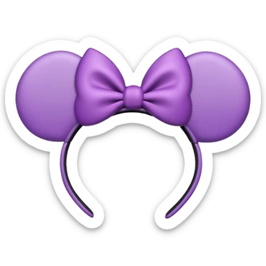 Purple Minnie ears sticker