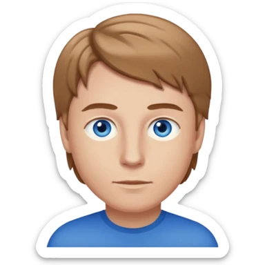 Julian Garner with blue eyes, light brown hair sticker