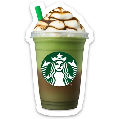 Starbucks iced Matcha espresso fusion no cream sticker