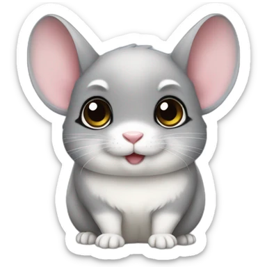 Cute chinchilla sticker