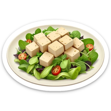 Plate of tofu salad  sticker