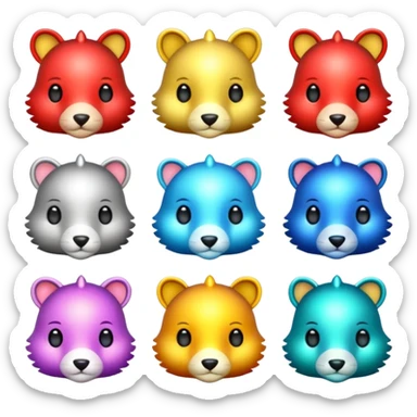 armored cute animals sticker