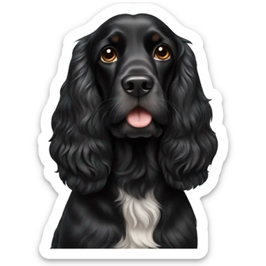 Black cocker spaniel  sticker