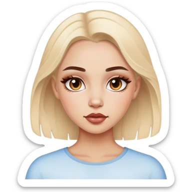 Scandinavian girl with makeup  sticker