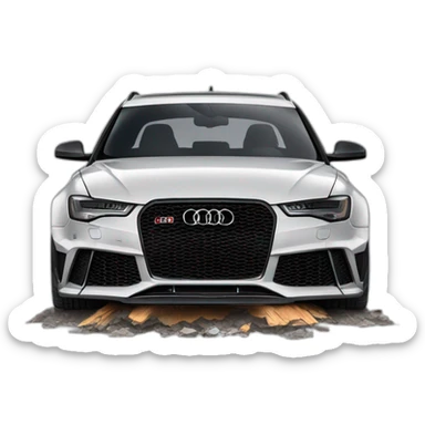 Audi rs6 crash sticker