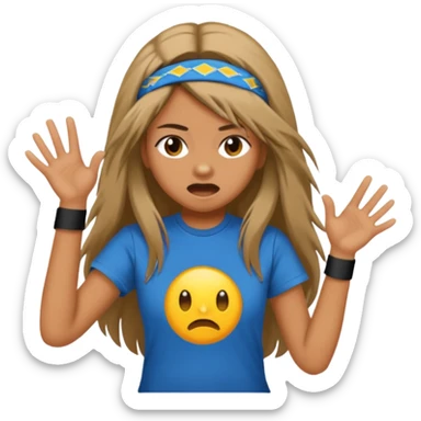 Headbanging girl sticker