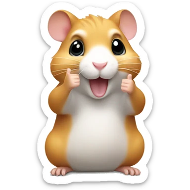 Hamster thumbs up  sticker