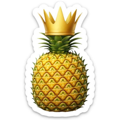 pineapple with the crown down sticker