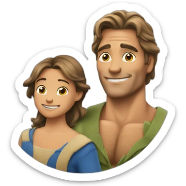 Father of the year Tarzan dad sticker