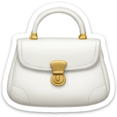 A white purse  sticker
