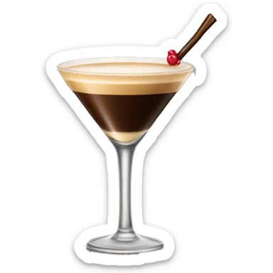 Espresso martini with a bow  sticker