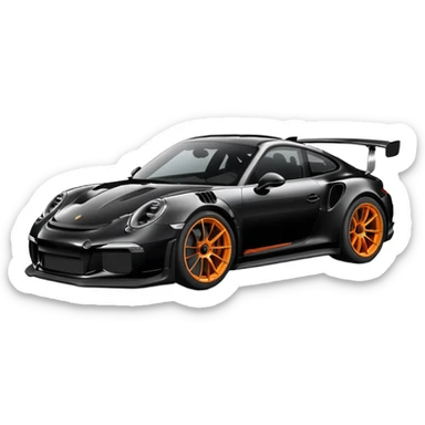 Porsche 911 gt3 RS in black sticker