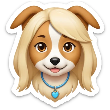 Girl is cosplay a dog sticker