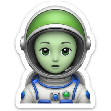 un alien sur la lune sticker