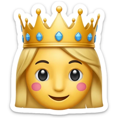 Erstelle mir ein emoji mit einer Krone sticker