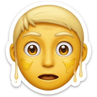 I want the emoji to be dizzy and sweaty and sweaty and transparent with yellow skin color and bold like all emoji’s  sticker