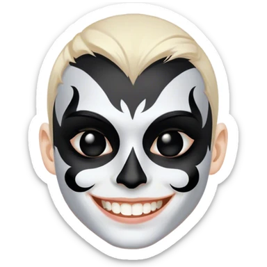 Black Metal face smiling corpse pai sticker