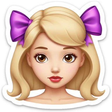 Niña bonita con moño  sticker