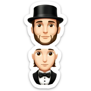 Person with tophat sticker