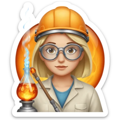 Glass Blower woman sticker