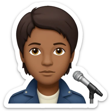 Maxwell, Neo-Soul Singer (b.1973) with dark brown hair, sticker