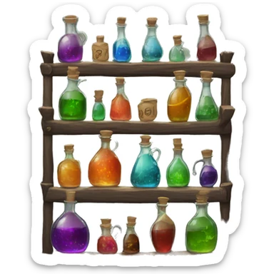Rack of potions  sticker