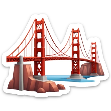 Cinematic Realistic Golden Gate Bridge Emoji sticker
