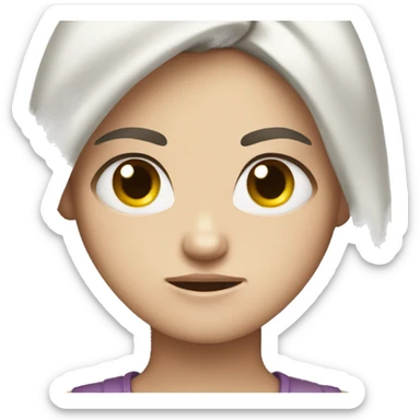 Angry arms crossed white girl emoji sticker