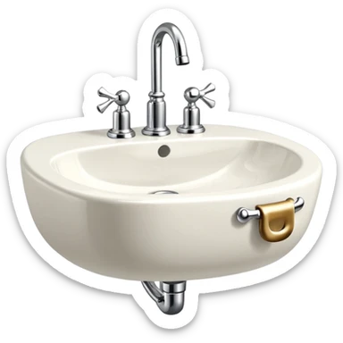 retro wash basin
 sticker