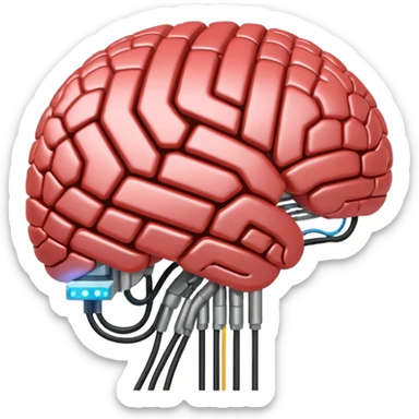 a second brain connected to a database sticker