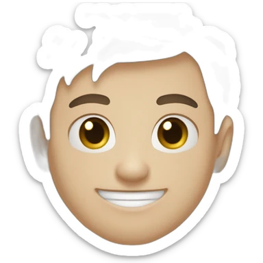 30 year old computer programmer short brown hair no glasses blue eyes thumbs up sticker